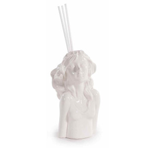 Difuzor parfum cu betisoare portelan alb cm 7x5,5x19 H