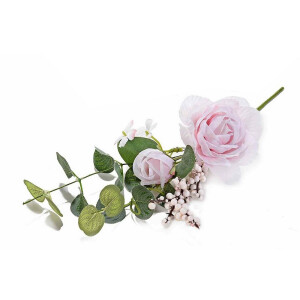 Trandafir artificial roz crenguta verde 36 cm