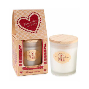 Lumanare parfumata in cutie cadou aroma Bumbac Ø 7 cm x 9 H