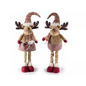Set 2 figurine Reni textil multicolor 28x22x83 cm