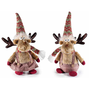 Set 2 figurine Reni textil multicolor 19x13x38 cm