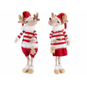 Set 2 figurine Reni textil multicolor 23x13x58 cm