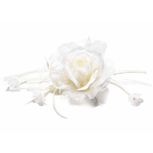 Set 12 Trandafiri artificiali albi 9 cm