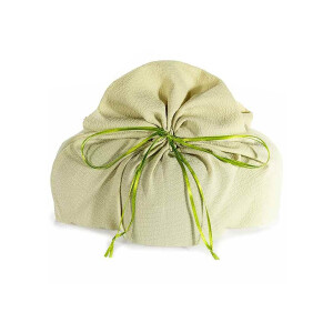 Saculet depozitare textil verde cm30x20x34H