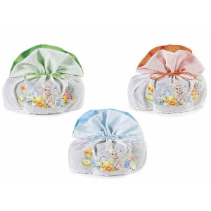 Set 3 saculeti Paste textil multicolor 30x23x30 cm