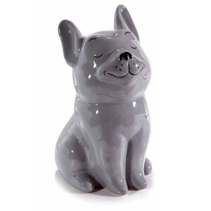 Figurina Catelus ceramica gri cm 8,5 x 10 x 14,5 H