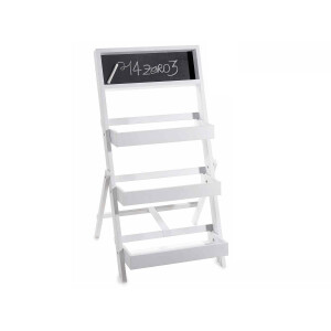 Raft lemn alb cu tablita scris 43x46x76 cm