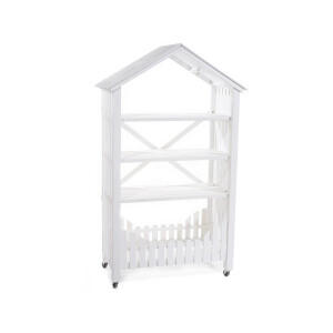Raft lemn alb 80x40x135 cm