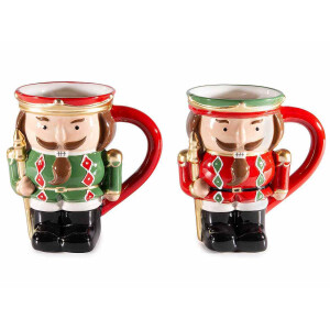 Set 4 cani Spargatorul de Nuci ceramica multicolora 8.5x13 cm, 350 ml