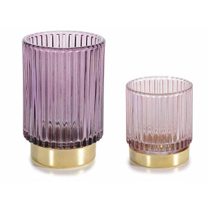 Set 2 candele sticla 8.5x13 cm, 7x8 cm