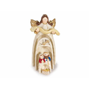Figurina religioasa polirasina multicolora cm 6 x 4 x 10,5 H