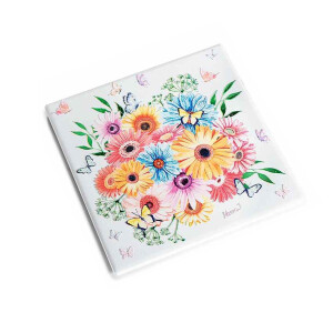 Suport vase fierbinti pluta ceramica decor Floral cm 15 x 15 H