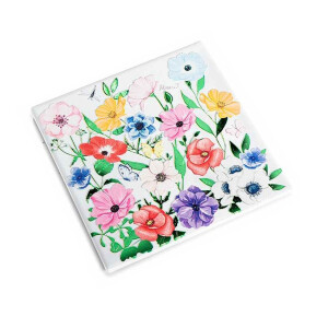 Suport vase fierbinti pluta ceramica multicolora Flori cm 15 x 15 H