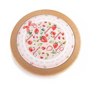 Suport vase fierbinti pluta ceramica multicolora Capsuni Ø 20 cm