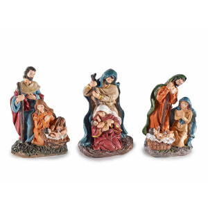 Set 3 figurine religioase polirasina multicolora 6.5x4x10 cm
