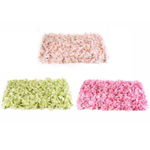 Set 3 panouri flori artificiale multicolore 59x40 cm