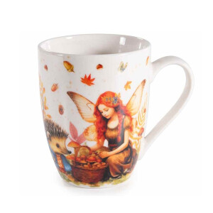 Cana portelan multicolor in cutie cadou Autumn Ø 8 cm x 10,5 H, 300 ml