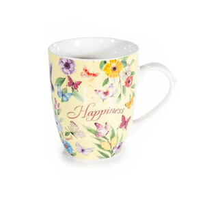 Cana portelan in cutie cadou Hapiness Ø 8,5 cm x 10,5 H, 350 ml
