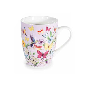 Cana portelan in cutie cadou Fluturasi II Ø 8,5 cm x 10,5 H, 350 ml
