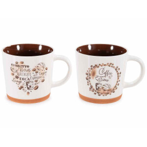 Set 2 cani ceramica multicolora  Ø 9,5 cm x 9 H, 350 ml