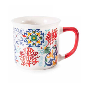 Cana portelan Majolica in cutie cadou  Ø 8,5 cm x 8,5 H, 300 ml