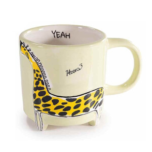 Cana ceramica multicolora Girafa  Ø 9,5 cm x 10 H, 480 ml