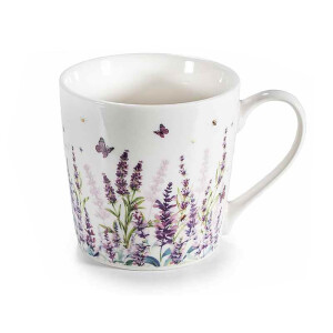 Cana portelan multicolor Lavanda II Ø 9,5 cm x 9 H, 350 ml
