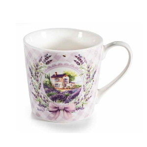 Cana portelan multicolor Provensal Ø 9,5 cm x 9 H, 350 ml