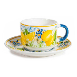 Ceasca cu farfurioara portelan in cutie cadou Lamai Ø 8 cm x 6 H, 250 ml