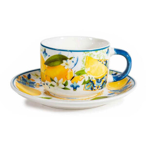 Ceasca cu farfurioara portelan in cutie cadou Lamai Ø 8 cm x 6 H, 250 ml