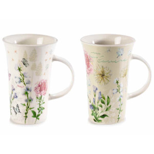 Set 4 cani portelan 10x15 cm, 530 ml
