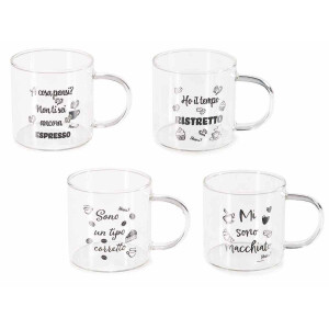 Set 4 cani sticla  Ø 7 cm x 7 H, 200 ml