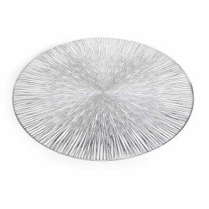 Set 4 suporturi farfurii plastic argintiu 38 cm