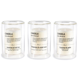Set 3 lumanari parfumate in borcan Ø 8 cm x 12 H