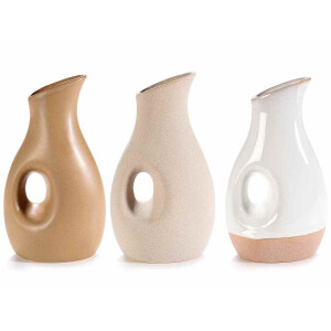 Set 3 vaze ceramica 12.5x7.5x22 cm