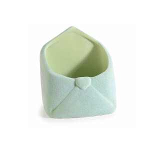 Vaza flori teracota verde cm 9 x 7,5 x 10 H