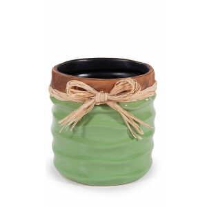 Vaza flori ceramica verde maro Ø 11,5 x 11,5 H