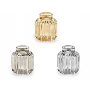 Set 6 candele sticla multicolora 7x7.5 cm