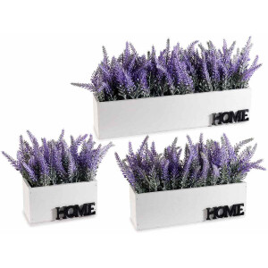 Set 3 ghivece Lavanda artifciala 35x7.5x19 cm, 25x7.5x19 cm, 15x7.5x19 cm