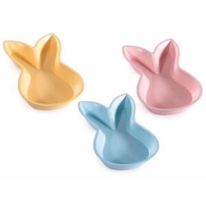Set 3 tavi Iepurasi lemn multicolor 15.5x25.5x3.5 cm