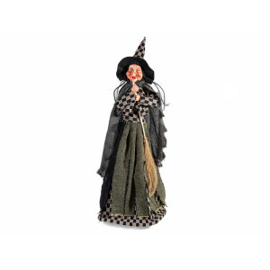 Figurina Halloween Vrajitoare Befana polirasina textil multicolor Ø32cmx84H