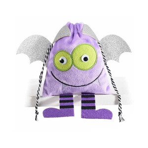 Saculet dulciuri Halloween textil multicolor II cm 21,5 x 20 H