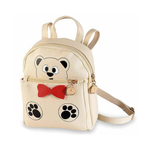 Rucsac piele ecologica multicolora Ursulet II cm 15 x 7 x 17,5 H
