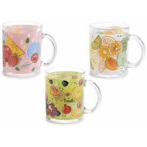 Set 9 cani sticla 8x9.5 cm, 340 ml