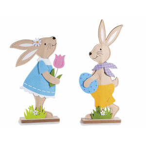 Set 2 figurine Iepurasi Paste PK 19x5x42 cm