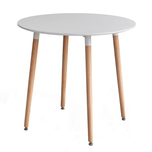 Masa dining MDF alb lemn fag Elcan 80x75 cm