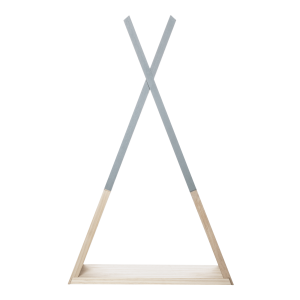 Raft perete lemn gri natur Joli 33x10x56 cm 
