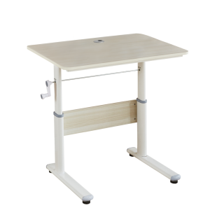 Birou inaltime reglabila alb stejar Kasios 80x60x63-88 cm