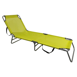 Sezlong de gradina verde gri Keleo 58x182x30/79 cm