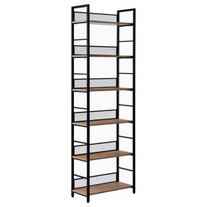Raft metal negru DTD stejar Keler 60x28x187 cm